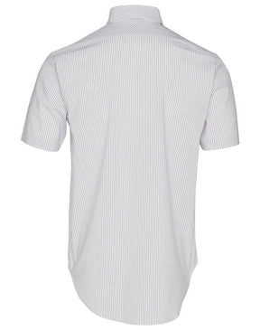 Benchmark M7200S Men's Ticking Stripe Short Sleeve Shirt