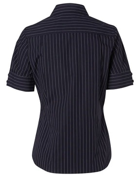 Benchmark M8224 Women's Pin Stripe Short Sleeve Shirt