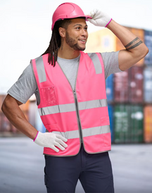 SW04 Unisex Hi-Vis Safety Vest with ID & Utility Pockets