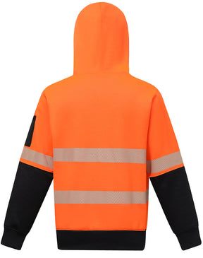 SW88 HI-VIS TWO TONE SAFETY HOODIES WITH SEGMENTED TAPES