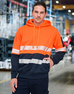 SW88 HI-VIS TWO TONE SAFETY HOODIES WITH SEGMENTED TAPES