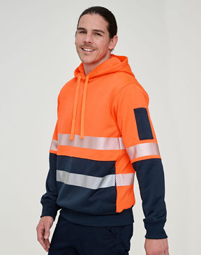 SW88 HI-VIS TWO TONE SAFETY HOODIES WITH SEGMENTED TAPES