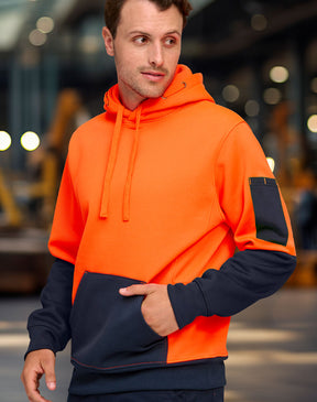 SW91 HI-VIS TWO TONE WATER RESISTANT FLEECE HOODIE