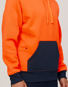 SW91 HI-VIS TWO TONE WATER RESISTANT FLEECE HOODIE