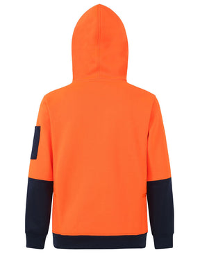 SW91 HI-VIS TWO TONE WATER RESISTANT FLEECE HOODIE