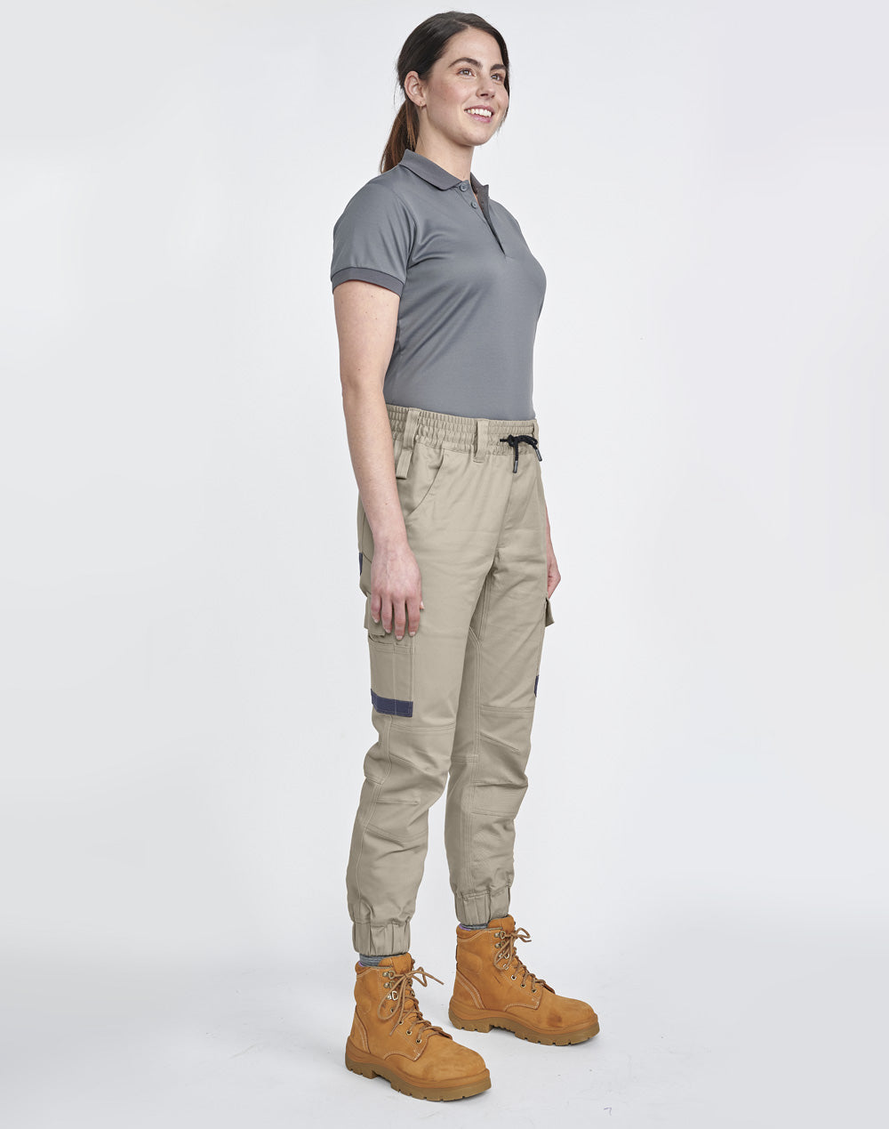 WP28 UNISEX COTTON STRETCH DRILL CUFFED WORK PANTS