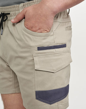 WP29 UNISEX COTTON STRETCH DRILL CUFFED WORK SHORTS