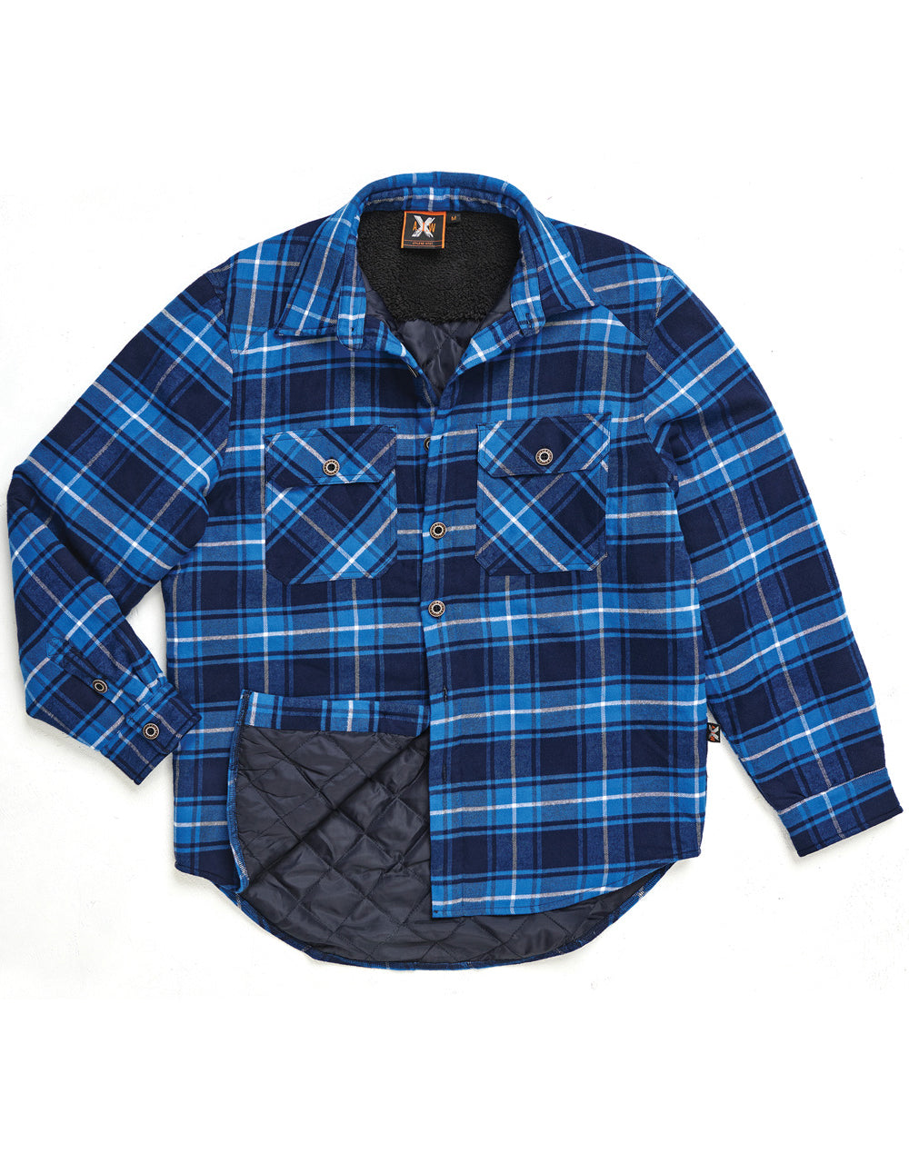 WT07 UNISEX QUILTED FLANNEL SHIRT-STYLE JACKET