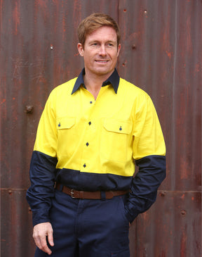 AIW SW54 COTTON DRILL SAFETY SHIRT