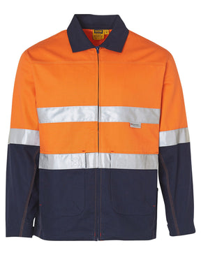 AIW SW46 HI-VIS COTTON JACKET WITH 3M TAPES