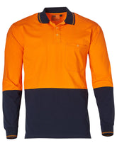 AIW SW36 Cotton Jersey two tone Long Sleeve Safety Polo