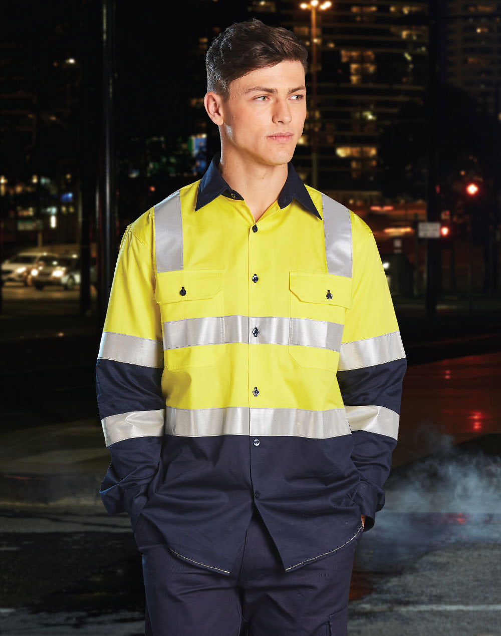 AIW SW70 Biomotion day/night light weight safety shirt with x back tape configuration