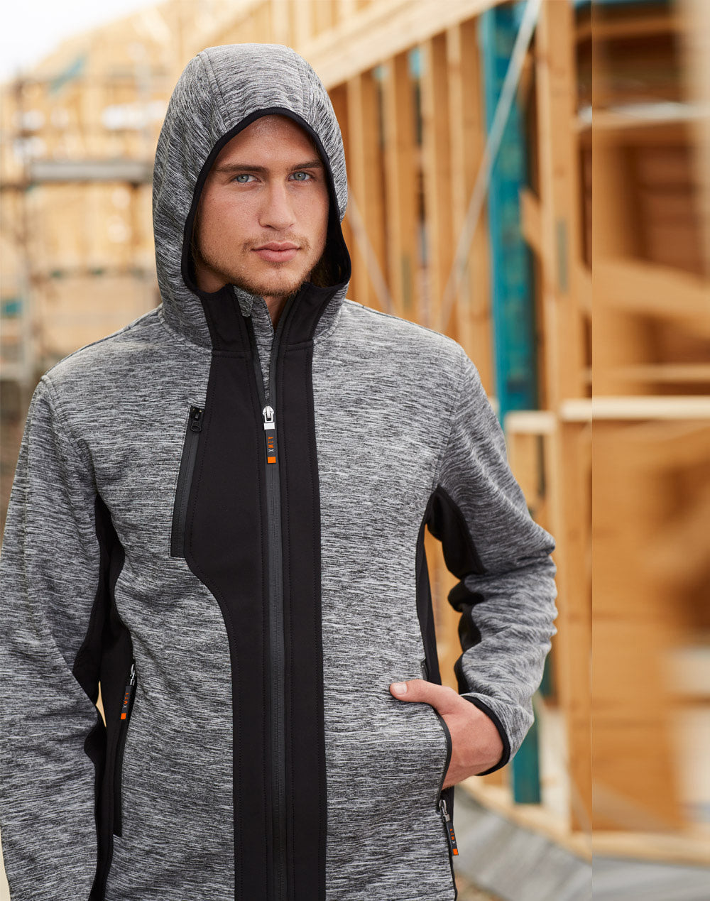 AIW JK49 LAMINATED FUNCTIONAL KNIT HOODIE