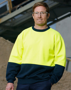 AIW SW09 HI-VIS 2 TONE CREW NECK