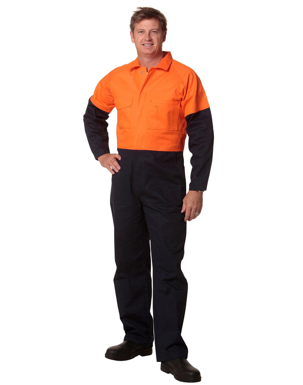 AIW SW204 MEN'S TWO TONE COVERALL Regular Size. DISCONTINUED New Style SW207