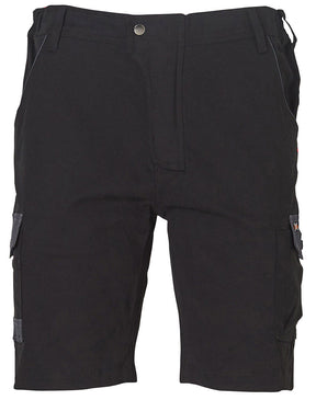 AIW WP23 MENS STRETCH CARGO WORK SHORTS WITH DESIGN PANEL TREATMENTS