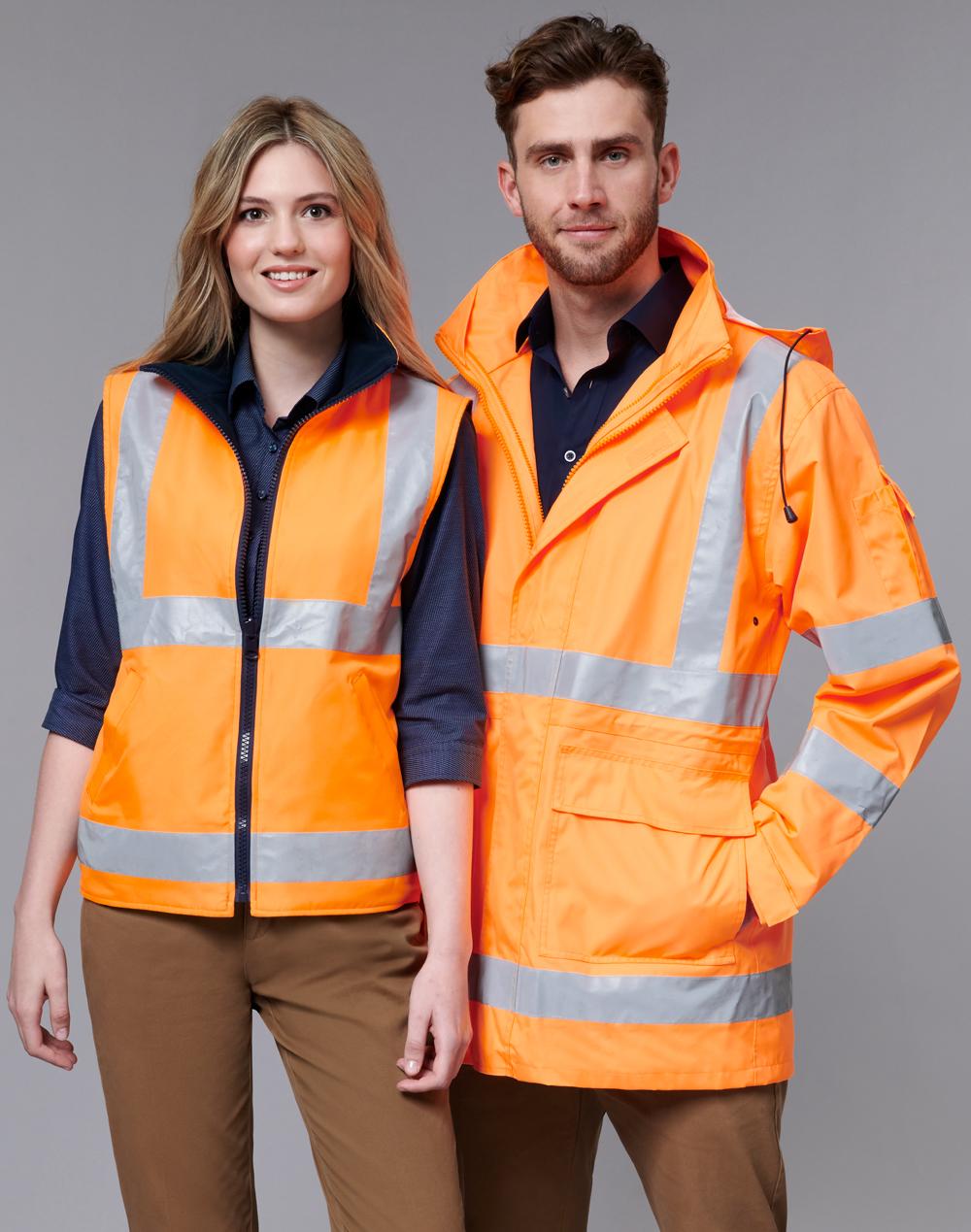 AIW SW77 VIC Rail Hi Vis 3 in 1 Safety Jacket and Vest - Unisex