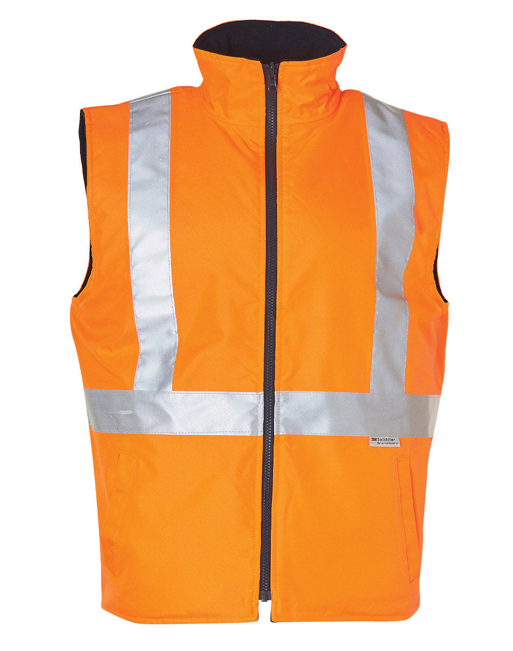 AIW SW19A HI-VIS REVERSIBLE SAFETY VEST WITH 3M TAPES