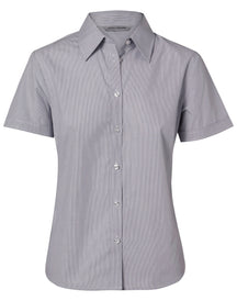 Benchmark M8211 Women's Fine Stripe Short Sleeve Shirt