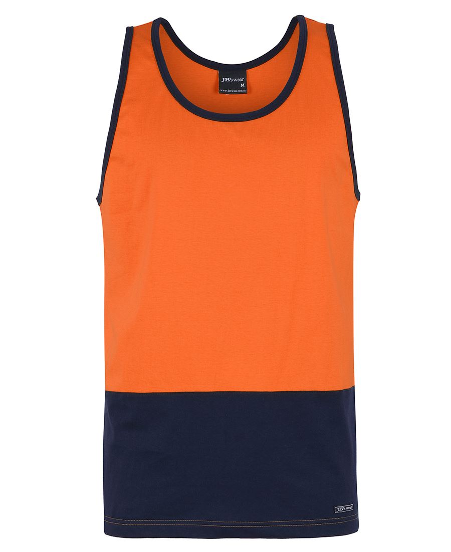 JB'S WEAR 6HTCS HI VIS COTTON SINGLET