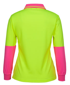 JB's Wear Ladies Hi Vis L/S Comfort Polo 6LHCL