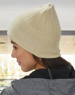 CH64 Cable Knit Beanie With Fleece Head Band