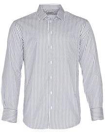 Benchmark M7310L Men's Executive Sateen Stripe Long Sleeve Shirt