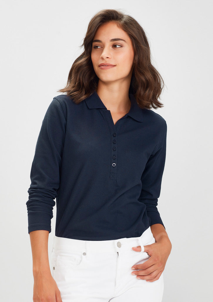 Crew Ladies L/S Polo - P400LL