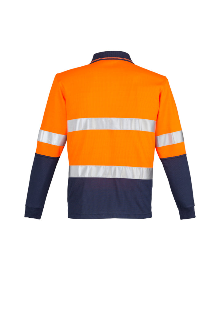 Syzmik Mens Hi Vis Spliced Polo - Long Sleeve Hoop Taped ZH235