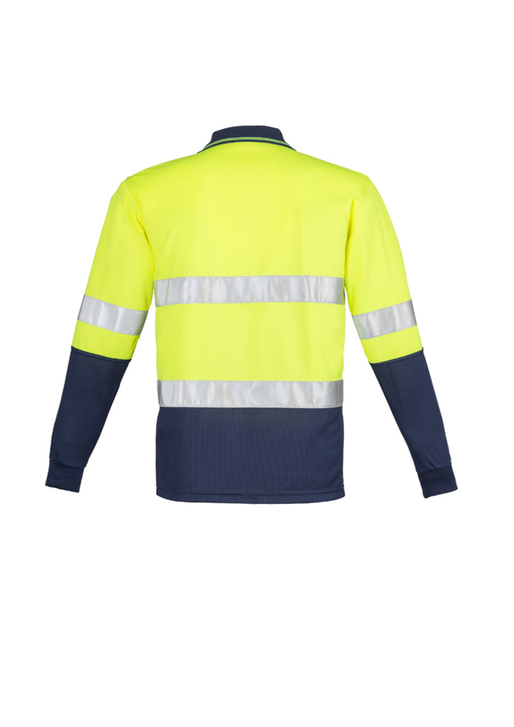 Syzmik Mens Hi Vis Spliced Polo - Long Sleeve Hoop Taped ZH235