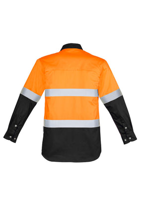 Syzmik Mens Hi Vis Spliced Industrial Shirt - Hoop Taped ZW123