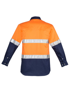 Syzmik Mens Hi Vis Spliced Industrial Shirt - Hoop Taped ZW123