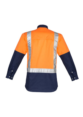 Syzmik Mens Hi Vis Spliced Industrial Shirt - Shoulder Taped ZW124