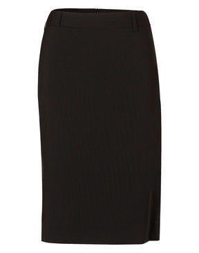 M9470 Women's Wool Blend Stretch Mid Length Lined Pencil Skirt