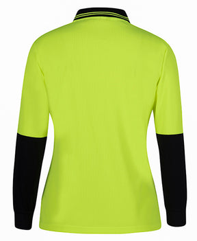 JB's Wear Ladies Hi Vis L/S Comfort Polo 6LHCL