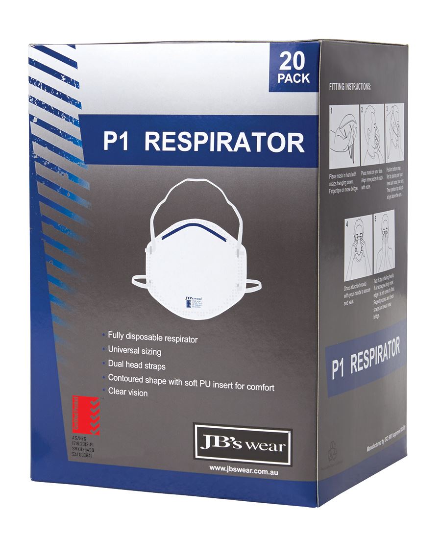 JB's Wear P1 RESPIRATOR (20PC) 8C001