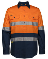 JB's Wear HI VIS (D+N) CLOSE FRONT L/S 150G WORK SHIRT 6HWCS