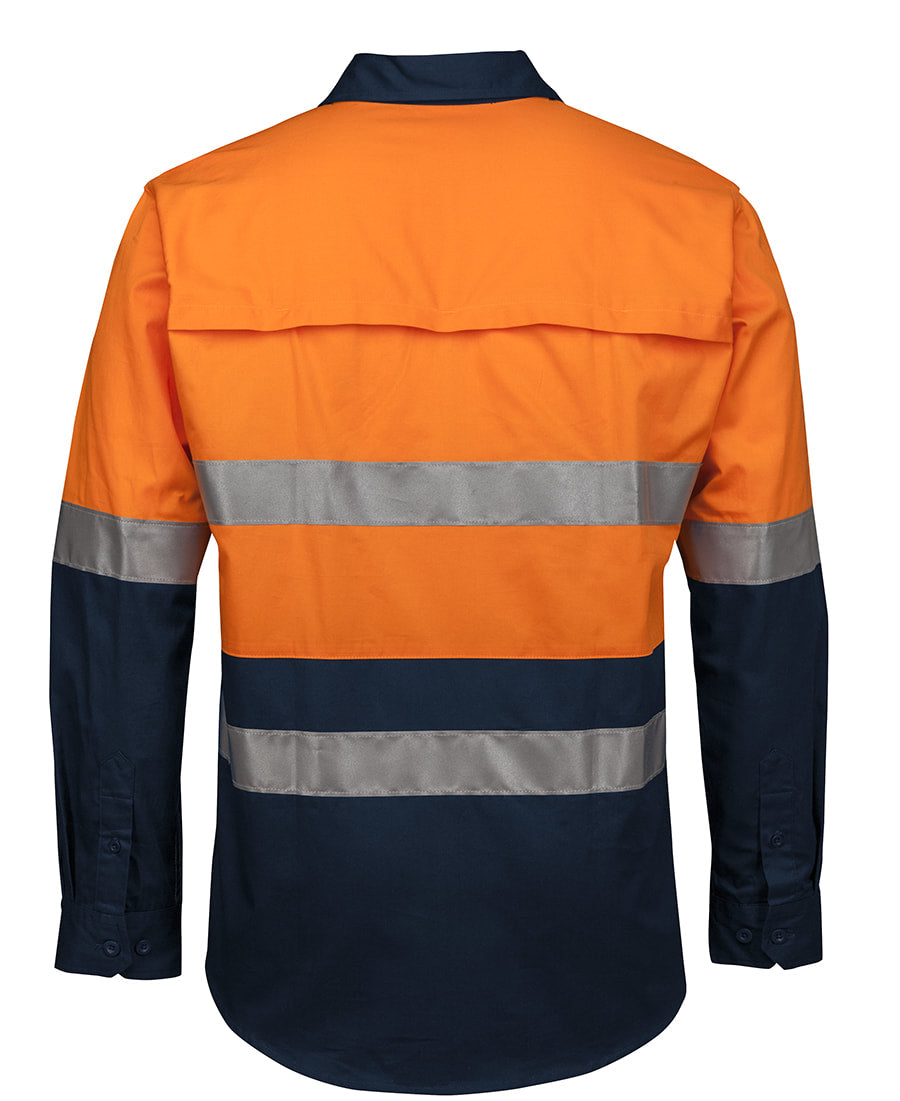 JB's Wear HI VIS (D+N) CLOSE FRONT L/S 150G WORK SHIRT 6HWCS