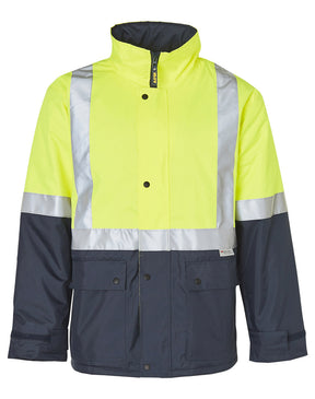 AIW SW28A HI-VIS TWO TONE RAIN PROOF JACKET WITH QUILT LINING