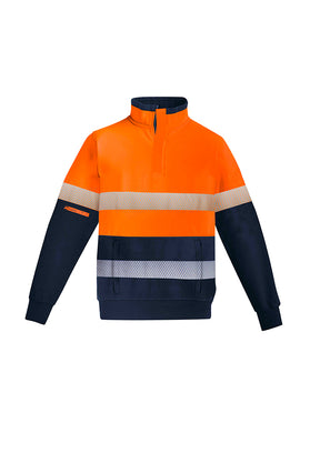 Syzmik Mens Orange Flame HRC 2 Hoop Taped 1/4 Zip Brushed Fleece ZT150