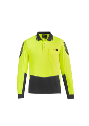 Syzmik Mens Hi Vis Flux L/S Polo ZH310