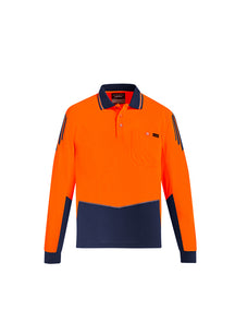 Syzmik Mens Hi Vis Flux L/S Polo ZH310