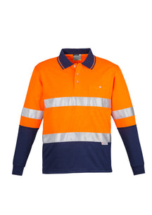 Syzmik Mens Hi Vis Spliced Polo - Long Sleeve Hoop Taped ZH235