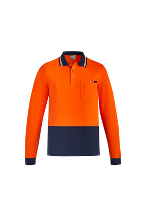 Syzmik Mens Hi Vis Cotton L/S Polo ZH430