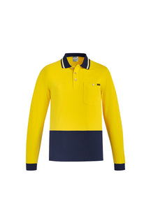 Syzmik Mens Hi Vis Cotton L/S Polo ZH430