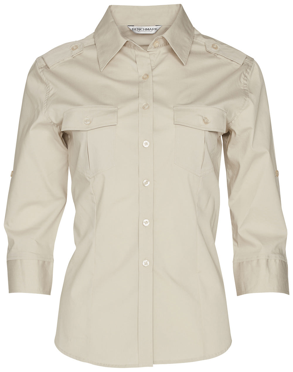 Benchmark M8913 Women's 3/4 Sleeve Military Shirt