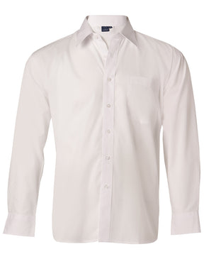 Benchmark BS01L Men's Poplin Long Sleeve Business Shirt