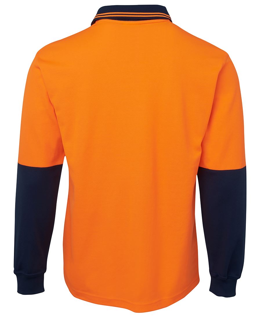 JB's Wear Hi Vis L/S Cotton Back Polo 6HPL