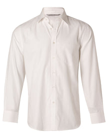 Benchmark M7112 Men's Mini Herringbone Long Sleeve Shirt