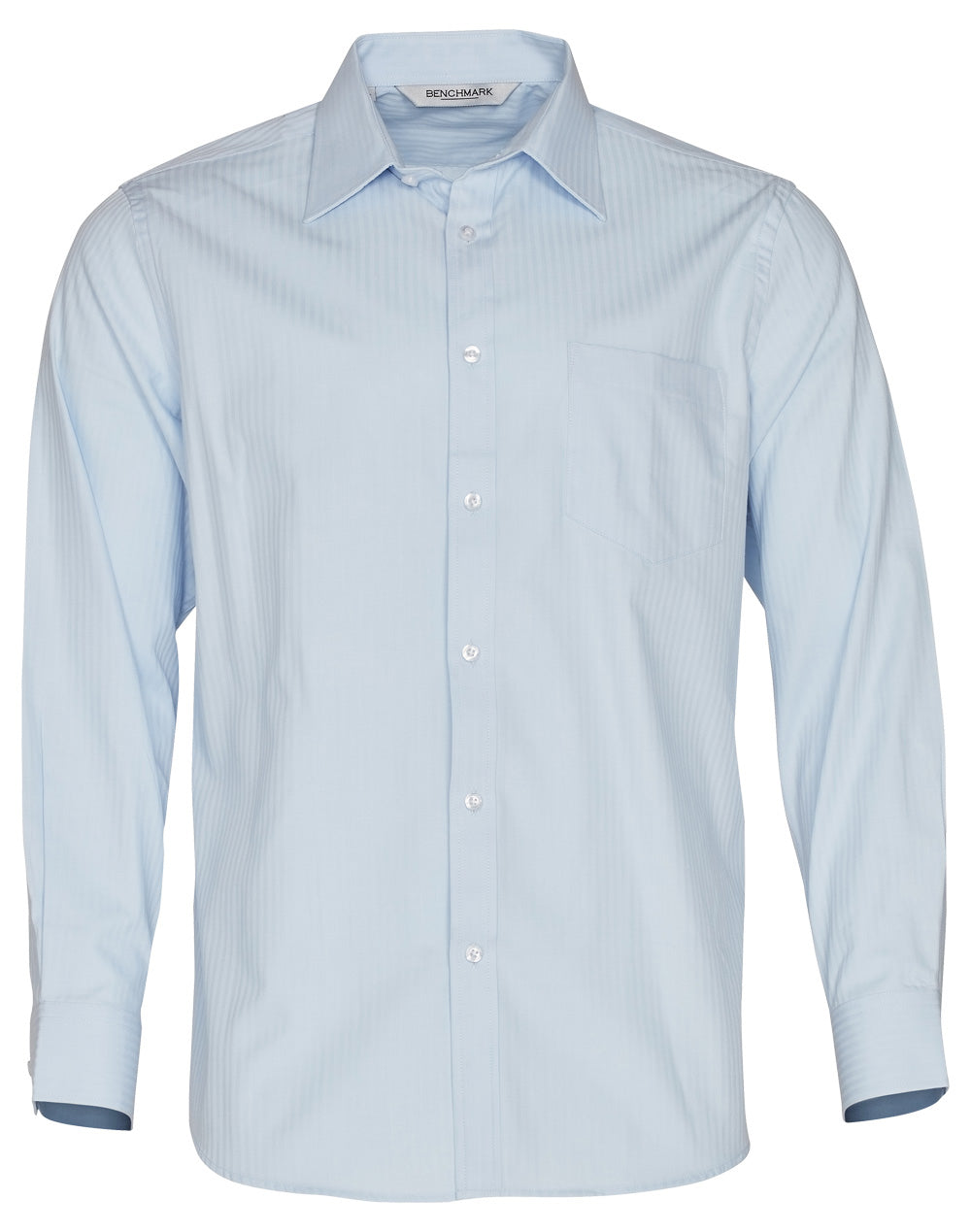 Benchmark M7112 Men's Mini Herringbone Long Sleeve Shirt